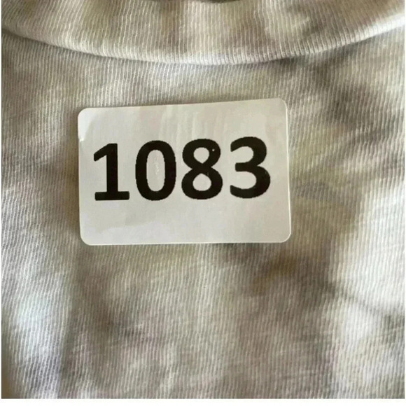 Athleta Girls Short Sleeves White and Purple Tie Dye  Short Sleeves Sz L # 1083 - Picture 7 of 7